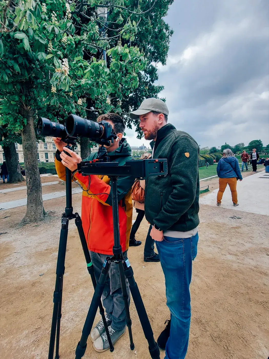 Filming with a long lens on location